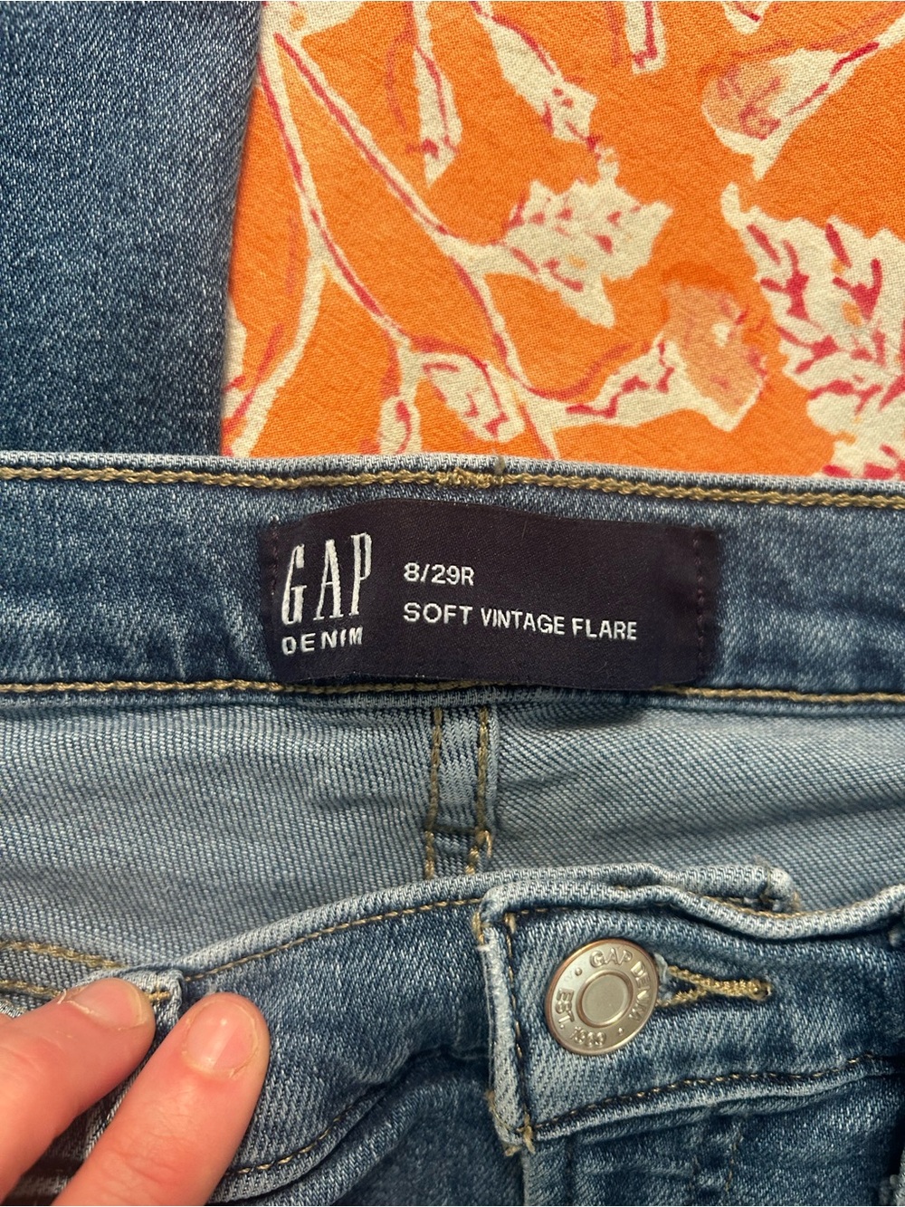 GAP Soft Vintage Flare Jeans - Light Blue Denim